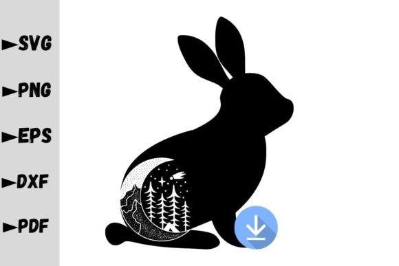 Bunny, Bunny Silhouette, Bunny SVG Graphics for Crafts