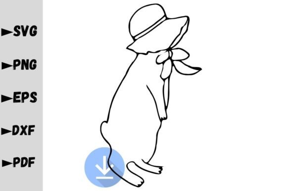 Bunny with Hat SVG, Bunny SVG