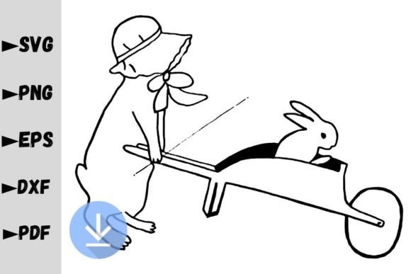 The Bunnies Are Playing SVG Graphics for Crafts