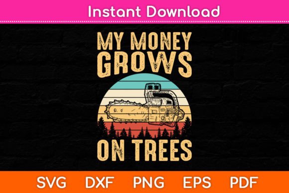 Vintage My Money Grows on Trees Funny Graphics and Crafts